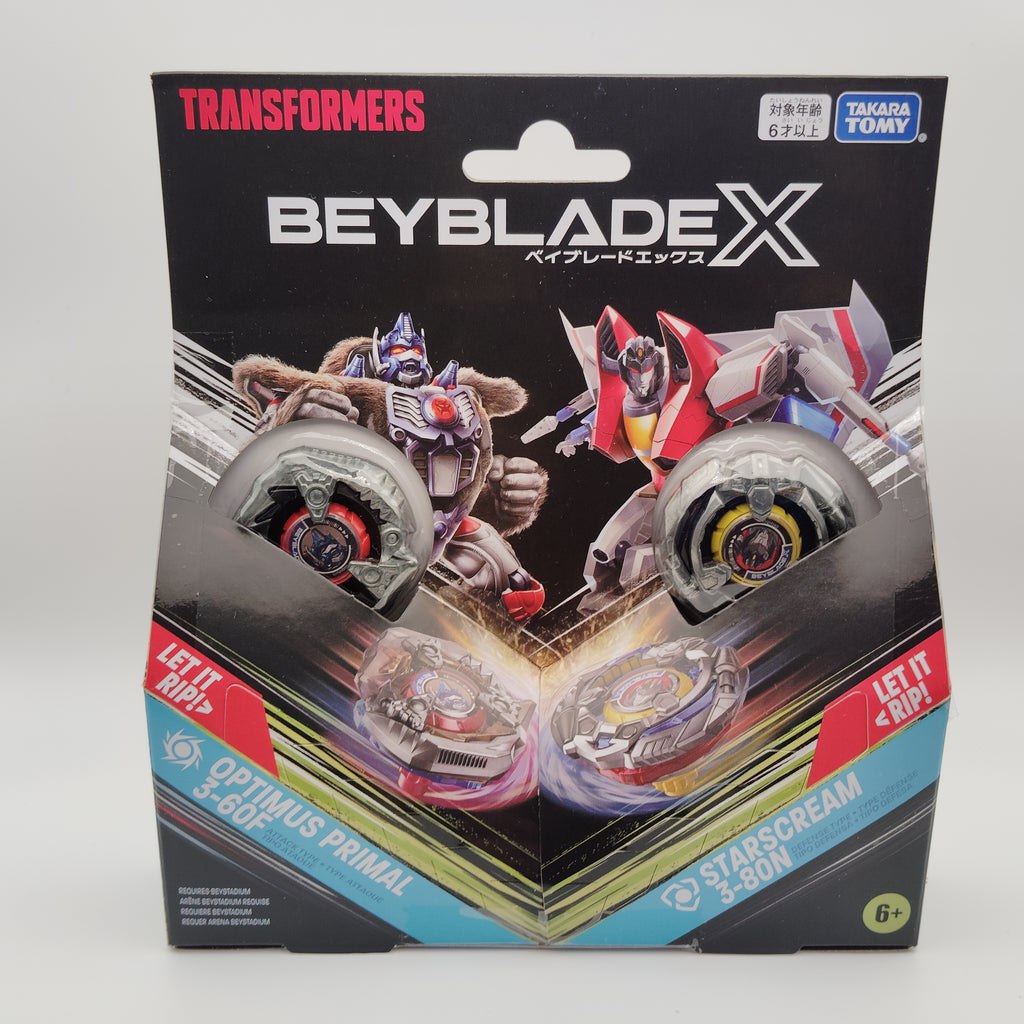 【本体セット】BX-00 トランスフォーマー オプティマスプライマル3-60F / スタースクリーム3-80N BEYBLADE X ベイブレードX タカラトミー l TAKARA TOMY
